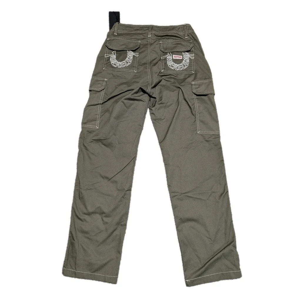 True Religion Men Pants‎ Size 36x32 Baggy Cargo Pants NWT Color Kalamata